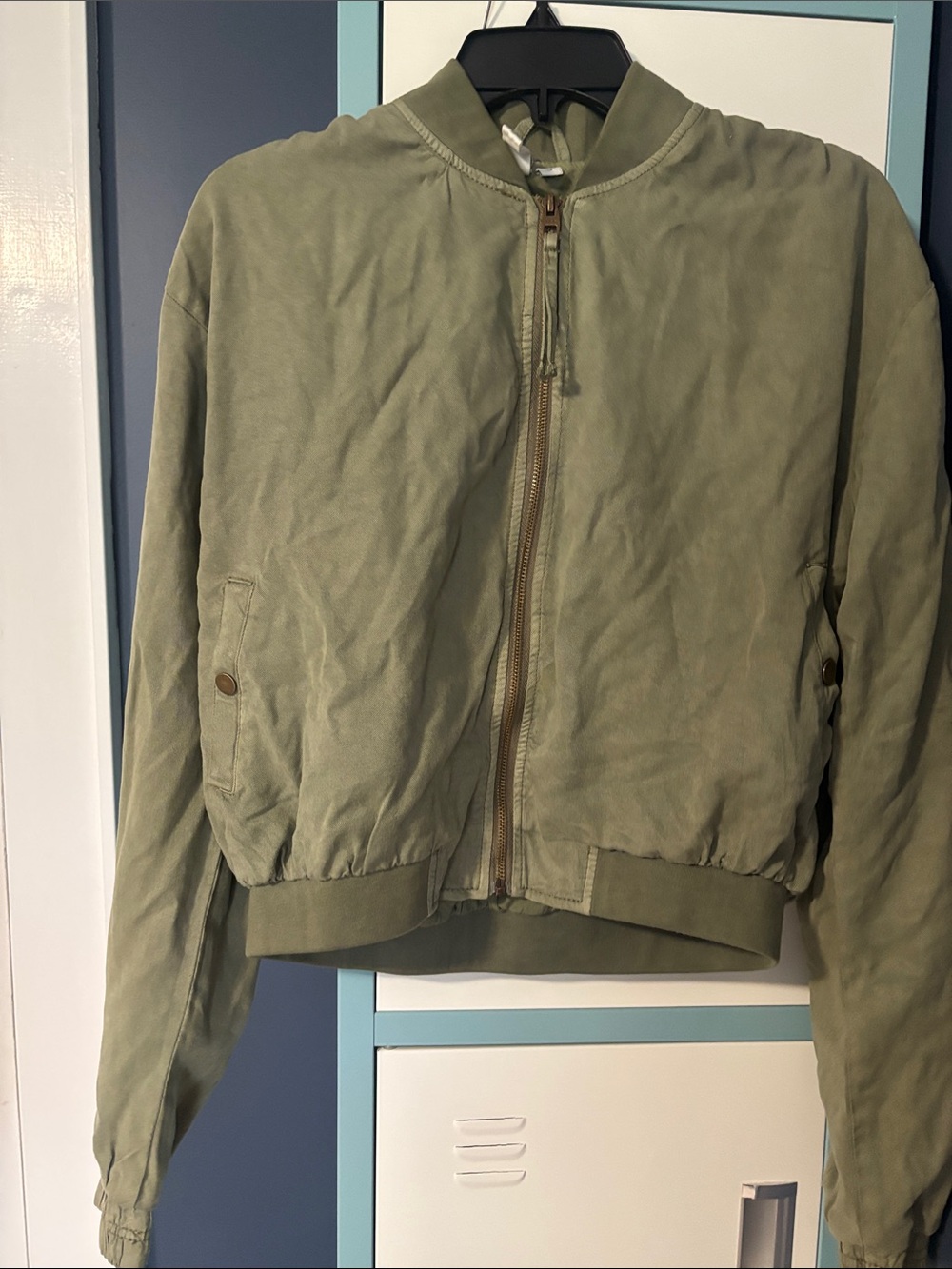 Elan Olive Green Bomber Jacket